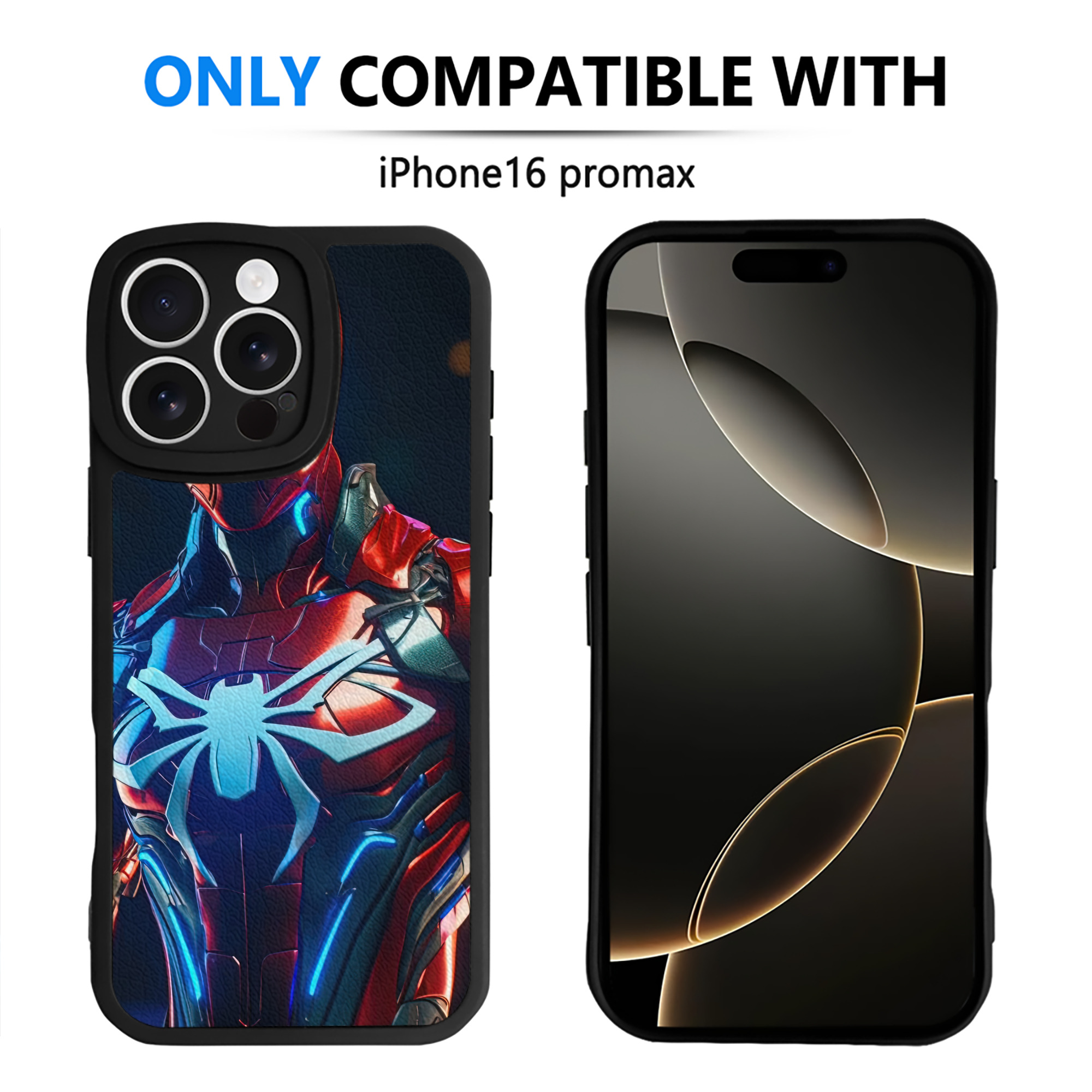 （画像用） Spider Man スパイダーマン 【iPhone 16シリーズ対応】シリコンスマホケース（レザー調） 材質：シリコン